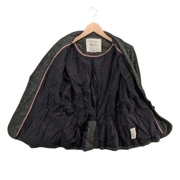 Cartonnier Anthropologie Blazer Jacket Womens Grey Single Breasted 2 Button Sz L - Picture 3 of 14